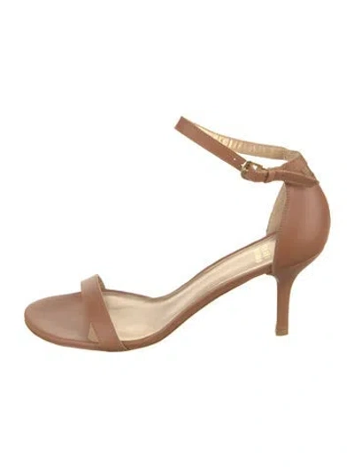 Pre-owned Stuart Weitzman Leather Sandals In Brown