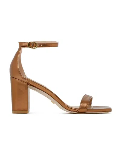 Stuart Weitzman Leather Sandals In Brown