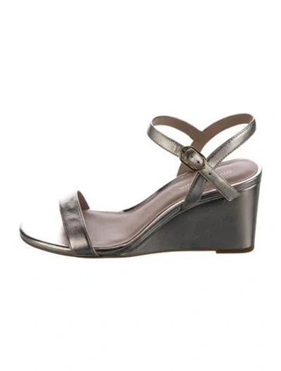 Pre-owned Stuart Weitzman Leather Sandals In Gray
