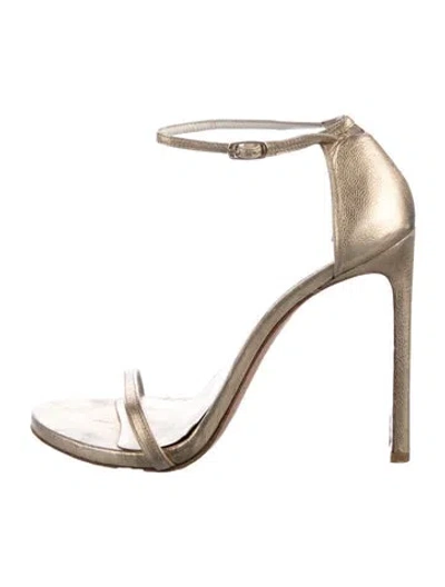Pre-owned Stuart Weitzman Leather Sandals In Neutral