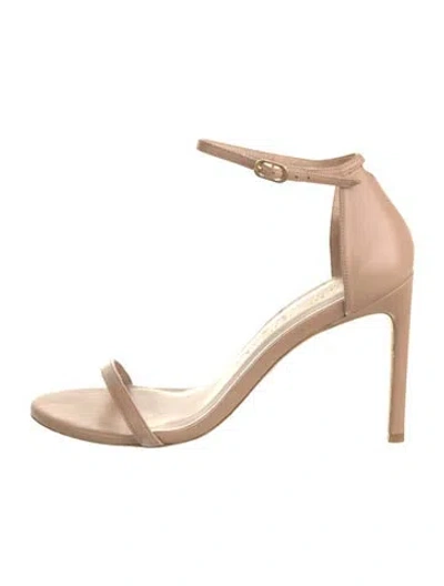 Pre-owned Stuart Weitzman Leather Sandals In Neutral
