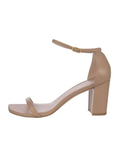 Pre-owned Stuart Weitzman Leather Sandals In Neutral