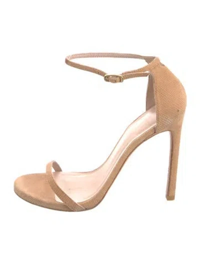Pre-owned Stuart Weitzman Leather Sandals In Neutral