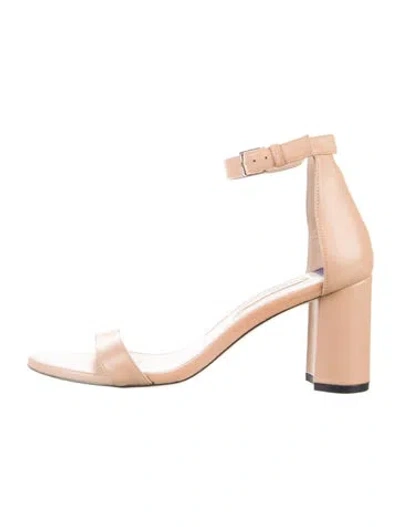 Pre-owned Stuart Weitzman Leather Sandals In Neutral