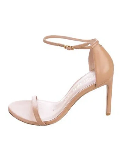 Pre-owned Stuart Weitzman Leather Sandals In Neutral