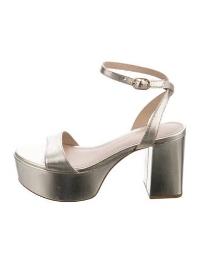 Pre-owned Stuart Weitzman Leather Sandals In Neutral