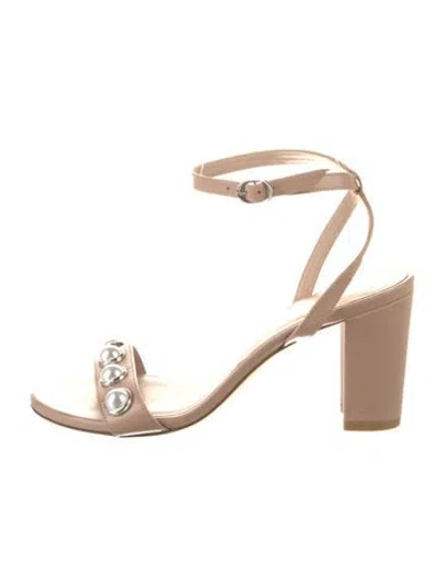 Pre-owned Stuart Weitzman Leather Sandals In Neutral