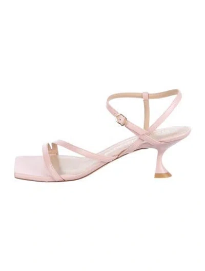 Pre-owned Stuart Weitzman Leather Sandals In Pink
