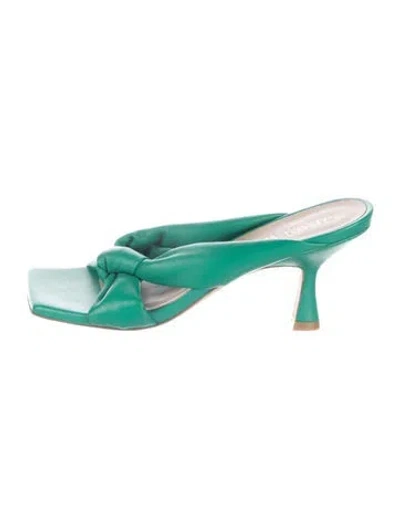 Pre-owned Stuart Weitzman Leather Sandals W/ Tags In Green
