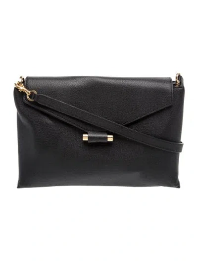 Pre-owned Stuart Weitzman Leather Shoulder Bag In Black