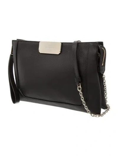 Pre-owned Stuart Weitzman Leather Shoulder Bag In Black