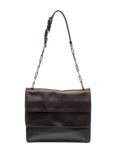 Pre-owned Stuart Weitzman Leather Shoulder Bag In Black
