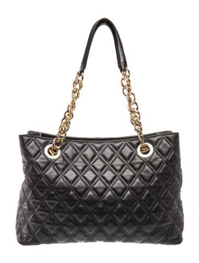 Pre-owned Stuart Weitzman Leather Shoulder Bag In Black