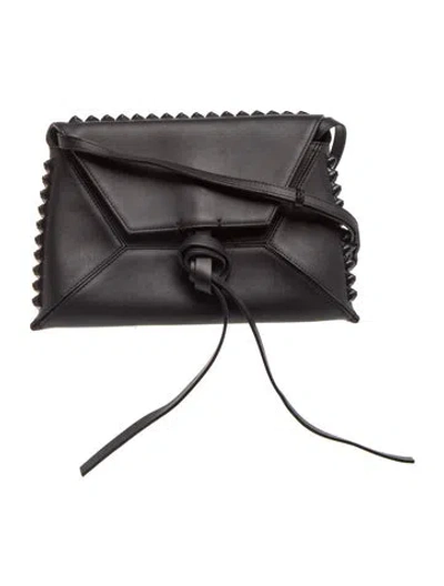 Pre-owned Stuart Weitzman Leather Shoulder Bag In Black