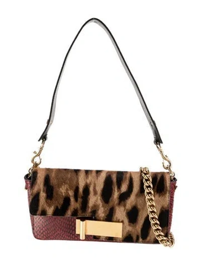 Pre-owned Stuart Weitzman Leather Shoulder Bag In Brown