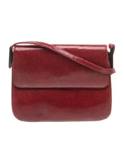 Pre-owned Stuart Weitzman Leather Shoulder Bag In Burgundy
