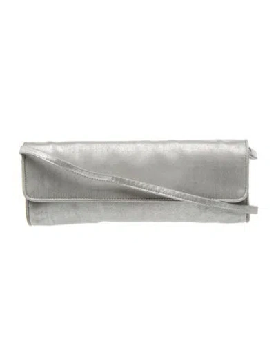 Pre-owned Stuart Weitzman Leather Shoulder Bag In Gray