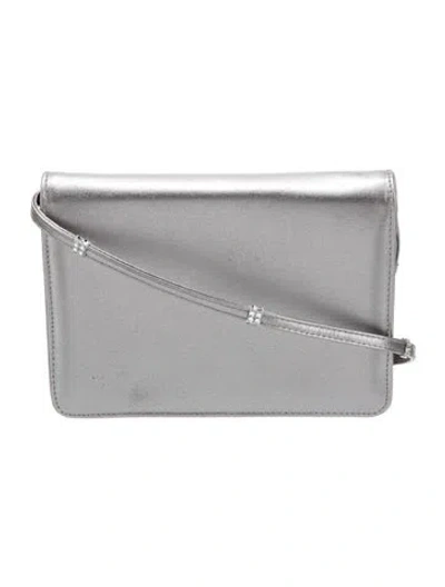 Pre-owned Stuart Weitzman Leather Shoulder Bag In Gray