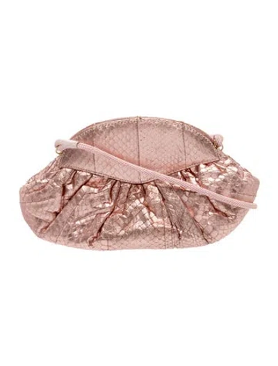 Pre-owned Stuart Weitzman Leather Shoulder Bag In Metallic/pink