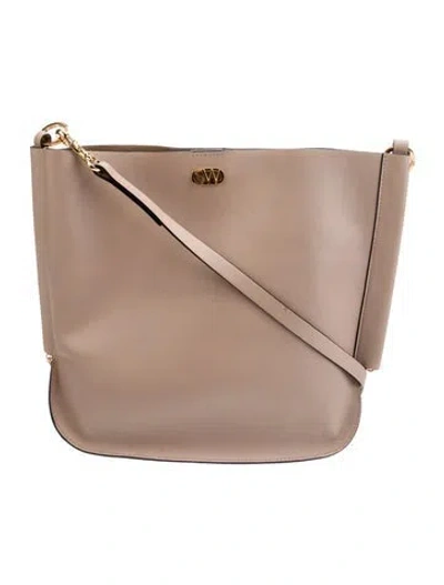 Pre-owned Stuart Weitzman Leather Shoulder Bag In Neutral