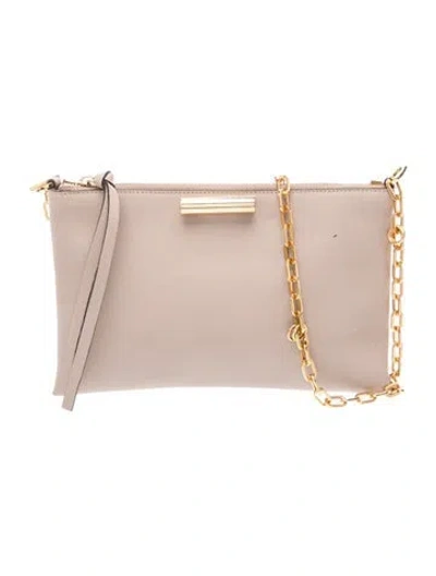 Pre-owned Stuart Weitzman Leather Shoulder Bag In Neutral