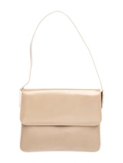 Pre-owned Stuart Weitzman Leather Shoulder Bag In Neutral