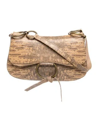 Pre-owned Stuart Weitzman Leather Shoulder Bag In Neutral