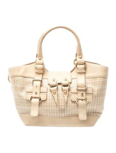 Pre-owned Stuart Weitzman Leather Shoulder Bag In Neutrals