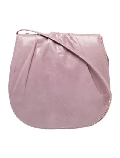 Pre-owned Stuart Weitzman Leather Shoulder Bag In Purple