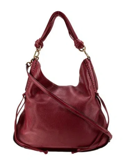 Pre-owned Stuart Weitzman Leather Shoulder Bag In Red