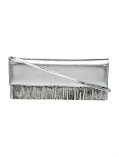 Pre-owned Stuart Weitzman Leather Shoulder Bag In Silver