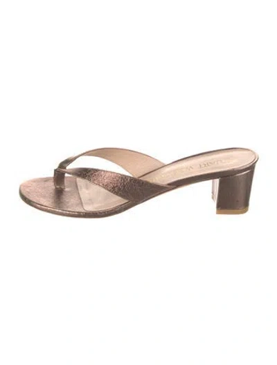Pre-owned Stuart Weitzman Leather Slides