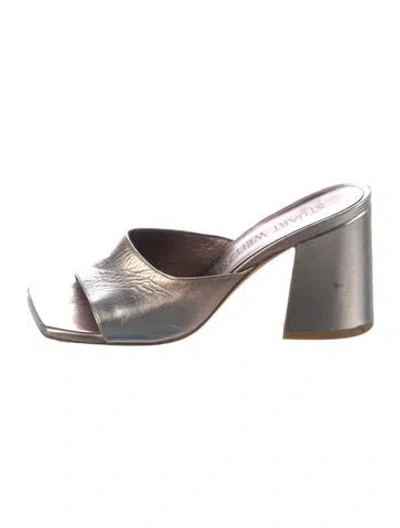 Pre-owned Stuart Weitzman Leather Slides