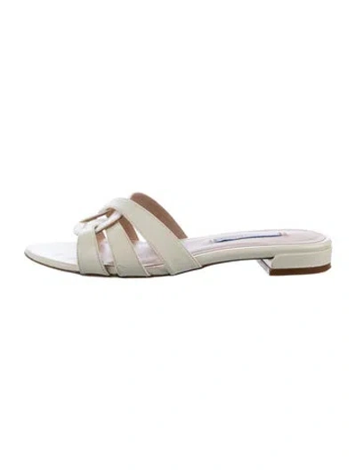 Pre-owned Stuart Weitzman Leather Slides In Multi