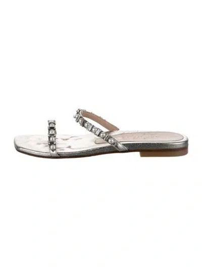 Pre-owned Stuart Weitzman Leather Slides In Multi