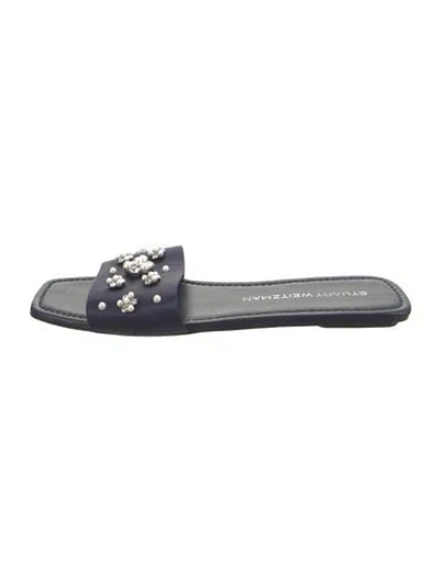 Pre-owned Stuart Weitzman Leather Slides In Multi