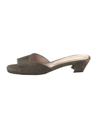 Pre-owned Stuart Weitzman Leather Slides In Multicolor