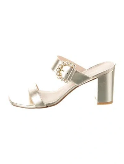 Pre-owned Stuart Weitzman Leather Slides W/ Tags