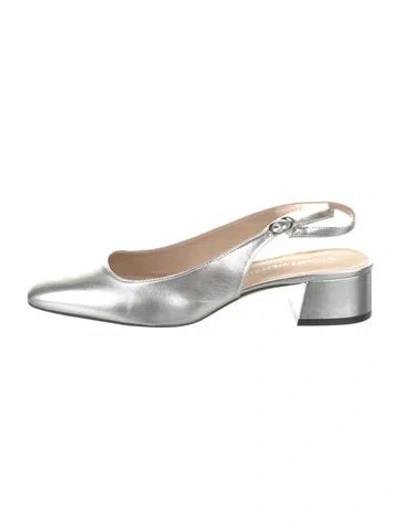 Pre-owned Stuart Weitzman Leather Slingback Pumps