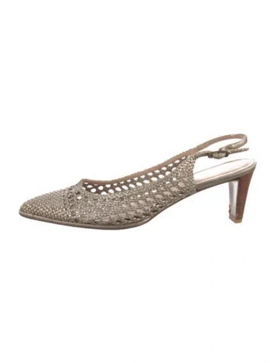 Pre-owned Stuart Weitzman Leather Slingback Pumps