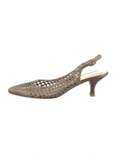 Pre-owned Stuart Weitzman Leather Slingback Pumps