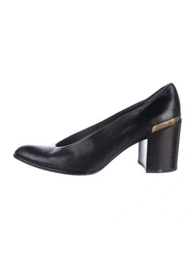 Pre-owned Stuart Weitzman Leather Slingback Pumps In Blue