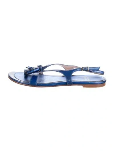 Pre-owned Stuart Weitzman Leather Slingback Sandals
