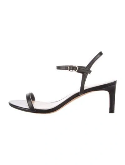 Pre-owned Stuart Weitzman Leather Slingback Sandals In Blue