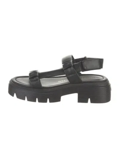 Pre-owned Stuart Weitzman Leather Slingback Sandals In Multi