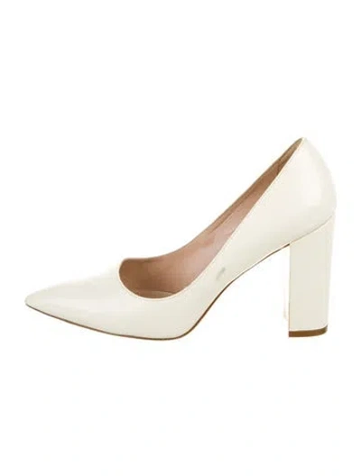 Pre-owned Stuart Weitzman Leather Slingback Sandals In Neutral