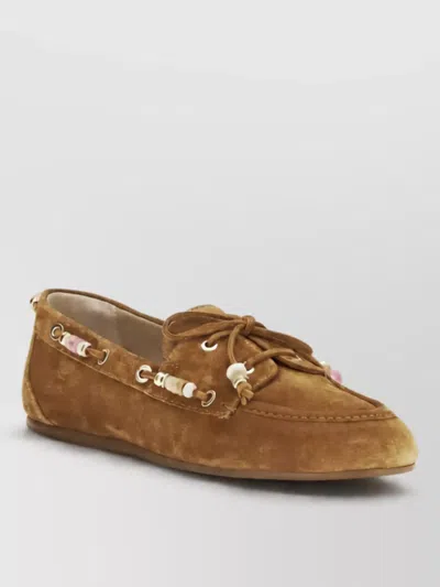 Stuart Weitzman Leather Slip-on Mules In Brown