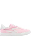 Stuart Weitzman Round Toe Suede Sneakers With Contrast Heel