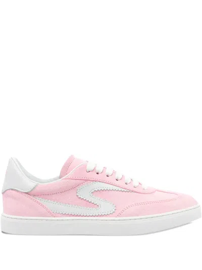 STUART WEITZMAN LEATHER SNEAKERS