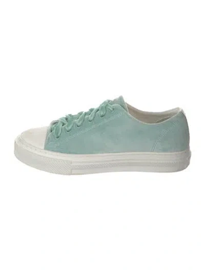 Pre-owned Stuart Weitzman Leather Sneakers In Green